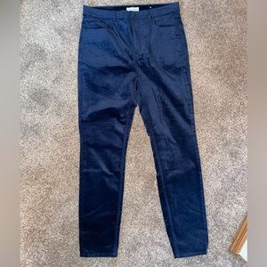 LOFT Blue Velvet Skinny Pant Size 31 / 12